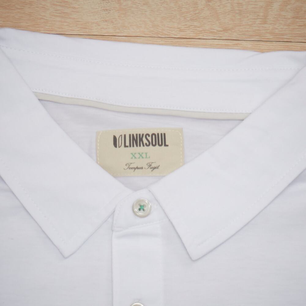 Linksoul Men's Delray White Polo - Size XXL - Picture 2 of 6
